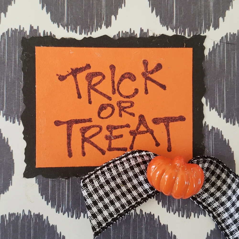 Halloween Note Cards Set of Four • Trick or Treat • Handmade